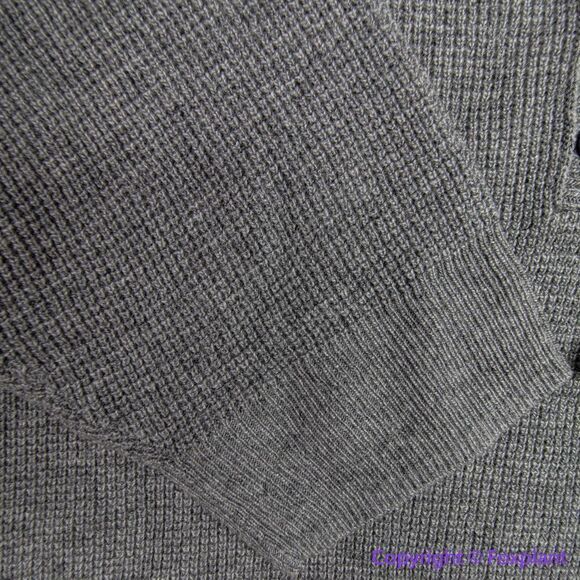 NEW‎ Madewell Plus Asherton Waffle Henley Sweater in gray, 2X - Picture 6 of 16